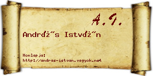 András István névjegykártya