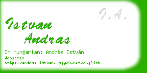 istvan andras business card